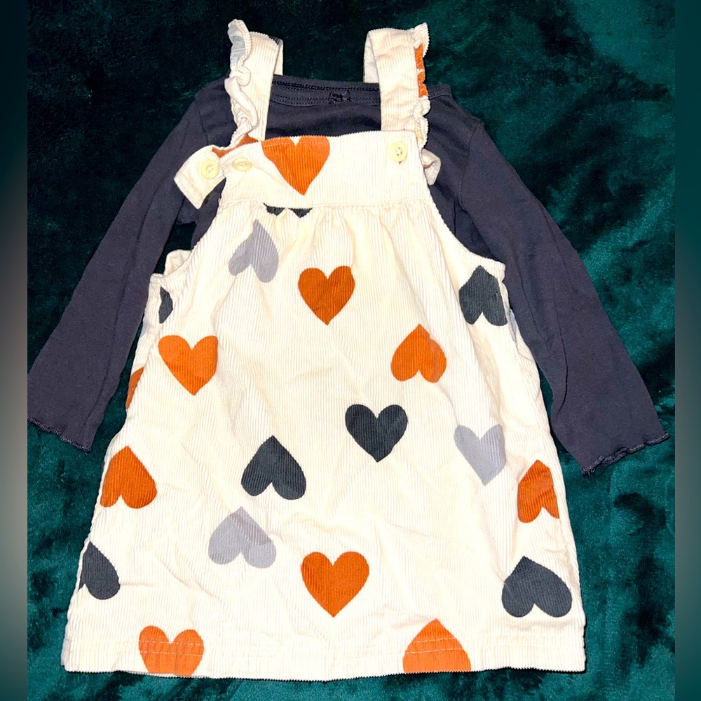 Carter's 3-Piece Heart Tee & Heart Skirtall Set -Baby Girl - 18 months